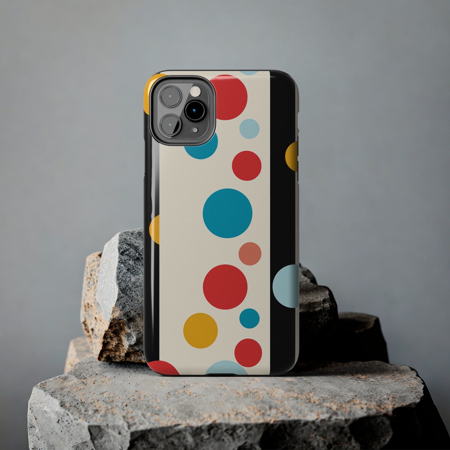 Classic Meets Creative: Abstract Polka Dots Tough Case for iPhone