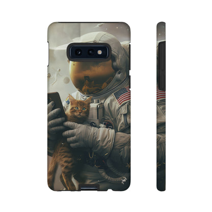 The Astronaut and the Cat Phone Case