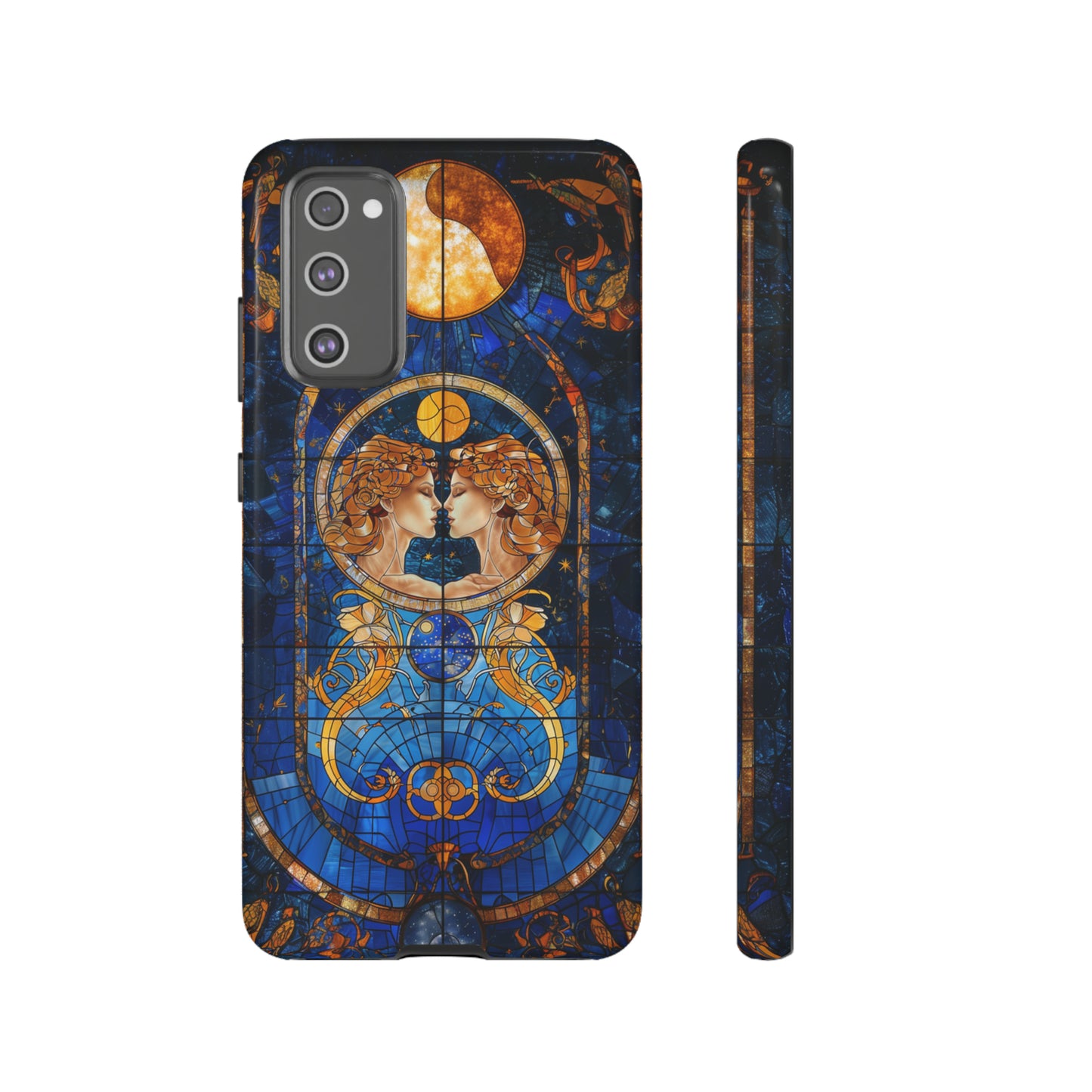 Gemini Astrology Stained Glass Phone Case