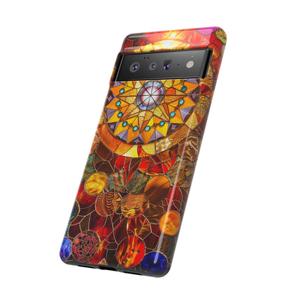 Cosmic Stained Glass Mandala Phone Case