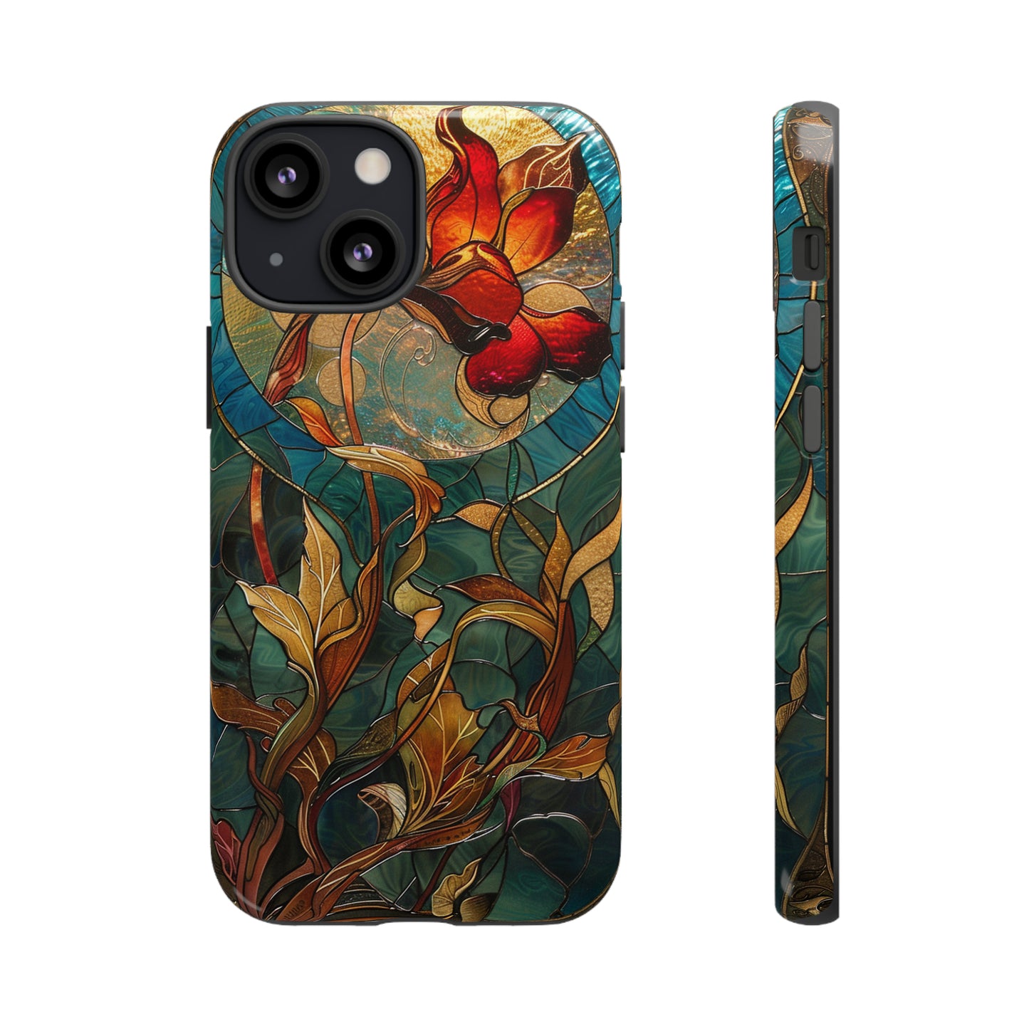 Art Nouveau Floral Full Moon Phone Case