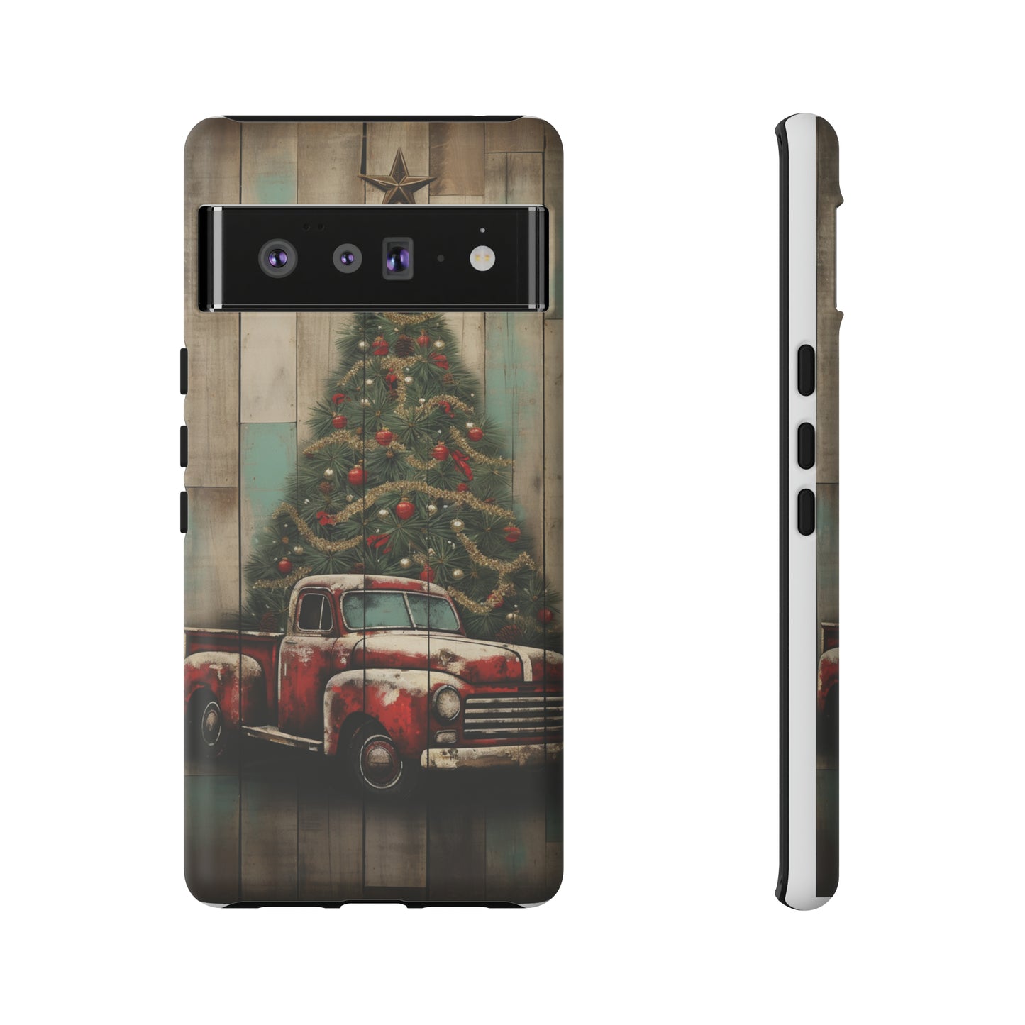 Classic Red Pickup Truck Christmas Phone Case