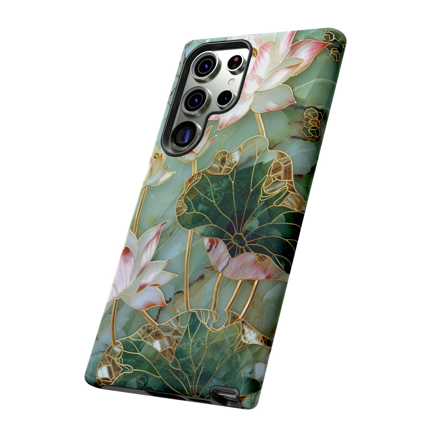 Elegant Floral Phone Case - Tough Cases with Lotus Design