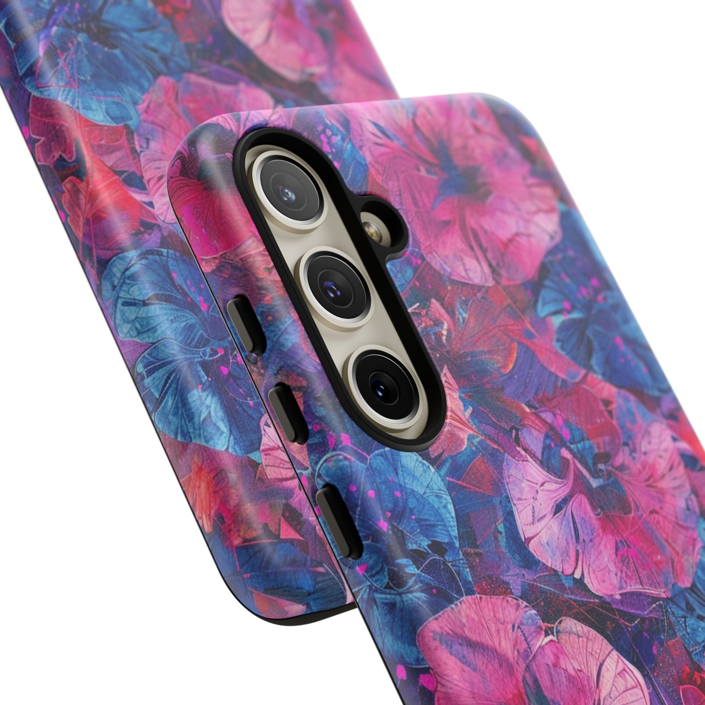 Magenta and Blue Color Floral Explosion Phone Case