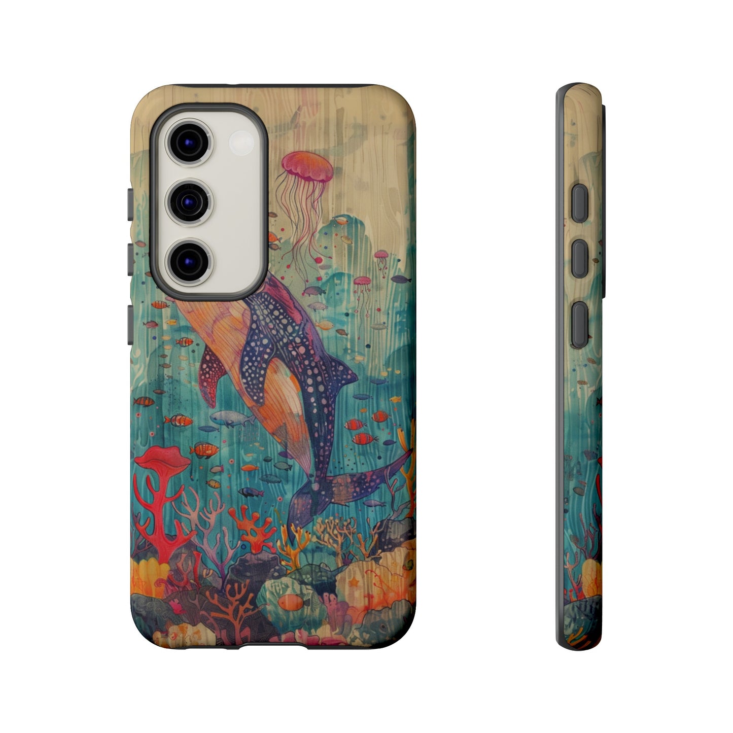 Whale Shark, Turtle, Manta Ray Phone Case