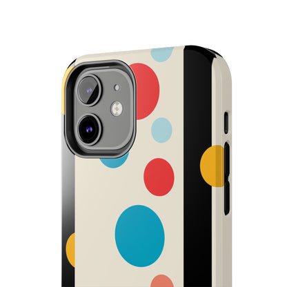 Classic Meets Creative: Abstract Polka Dots Tough Case for iPhone