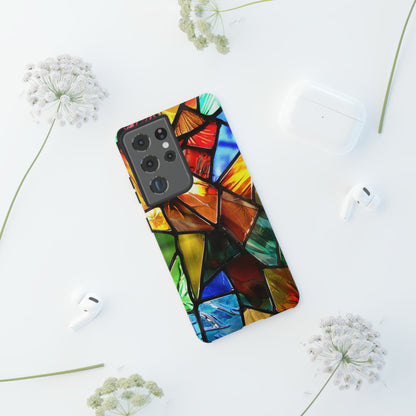 Color Explosion Abstract Stained Glass Phone Case