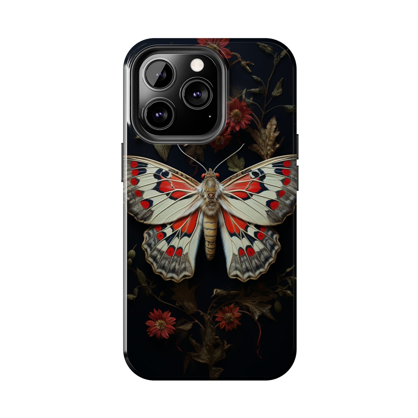 Deadhead Moth Gothic Floral Aesthetic Dark Academia iPhone Case | Embrace Mysterious Elegance