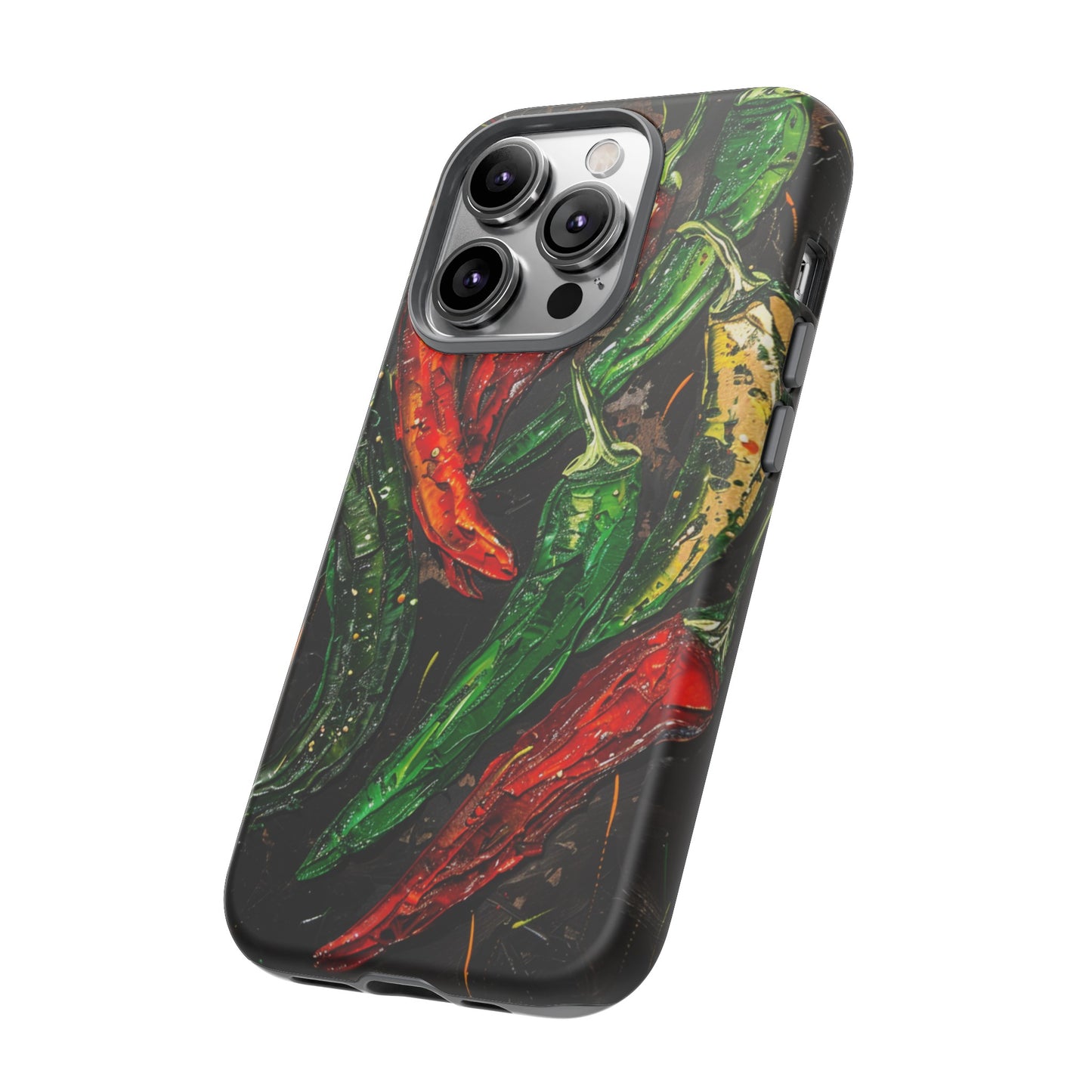 Green and Red Chili Peppers Phone Case