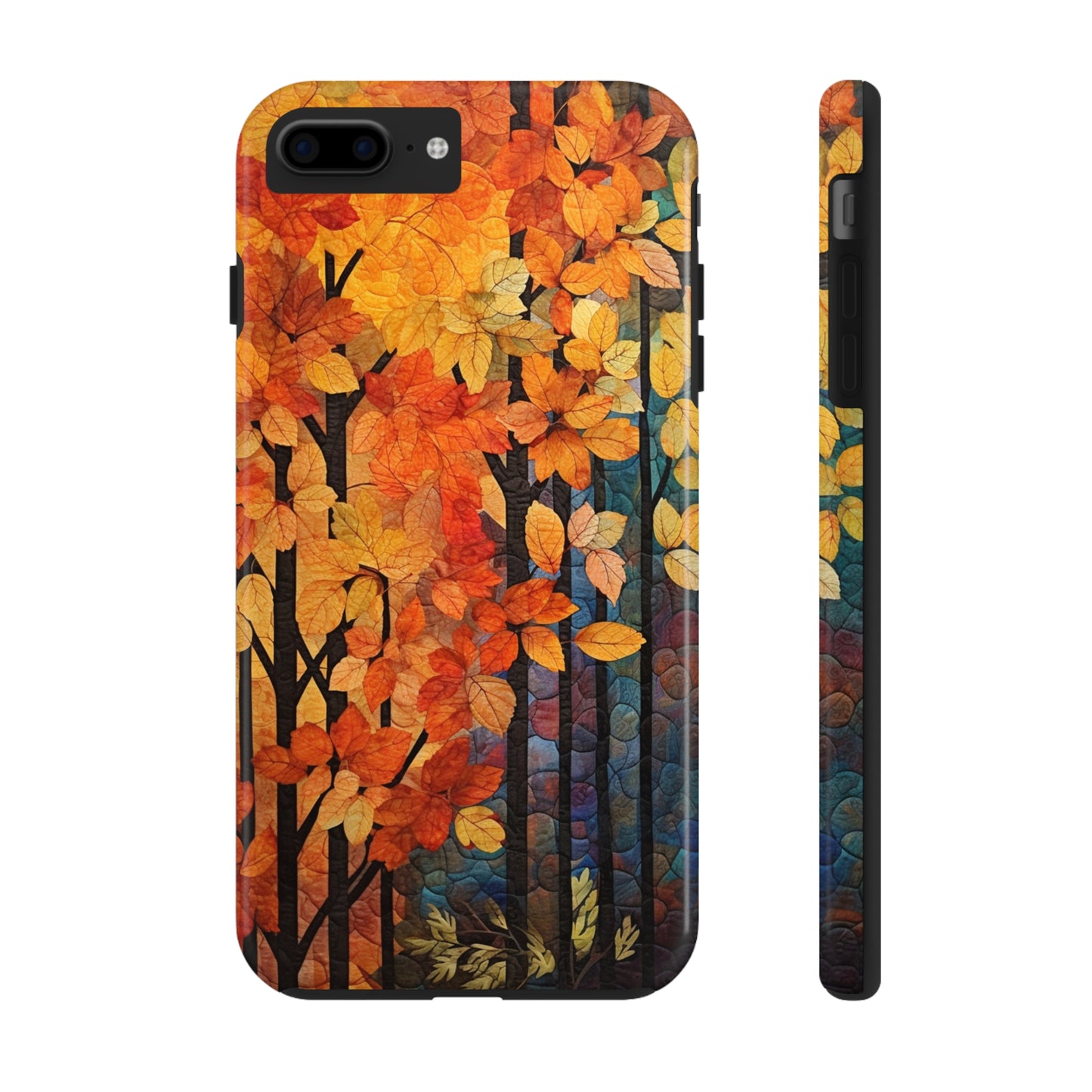 Autumn iPhone 15 Case, Forest Embroidered Style Phone Case | Cottagecore Fairytale Design | iPhone & Samsung | Boho Retro Vibe