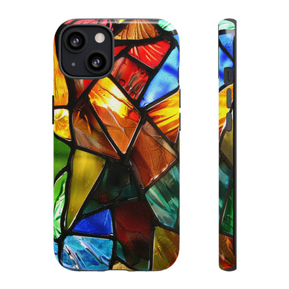 Color Explosion Abstract Stained Glass Phone Case