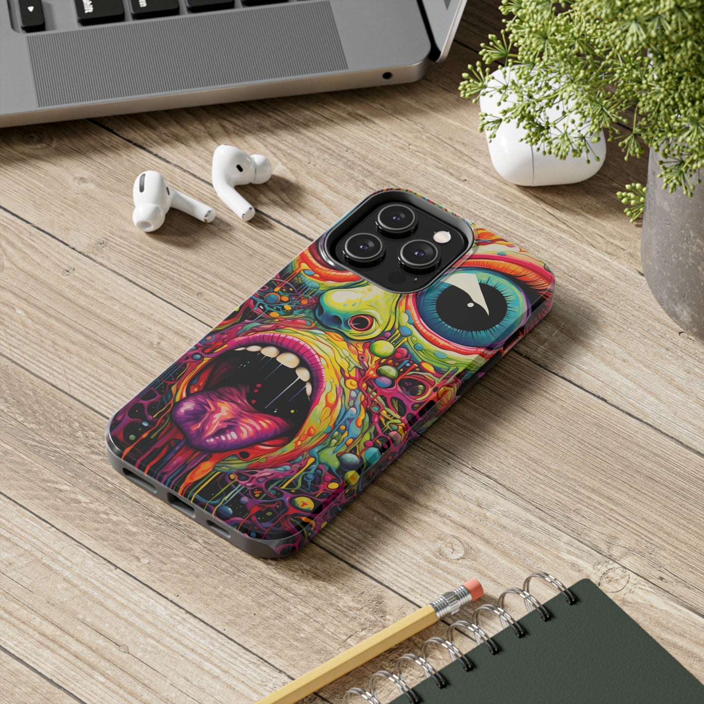 Trippy Hippie Acid Drop: Vibrant Swirls & Dazzling Colors | Tough iPhone Case