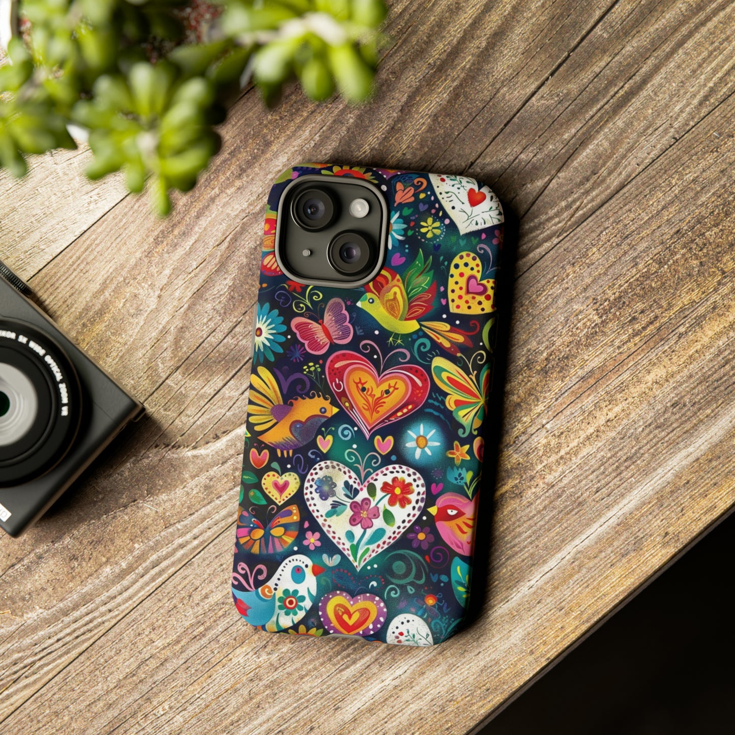 Floral Butterfly Magic Hearts Phone Case