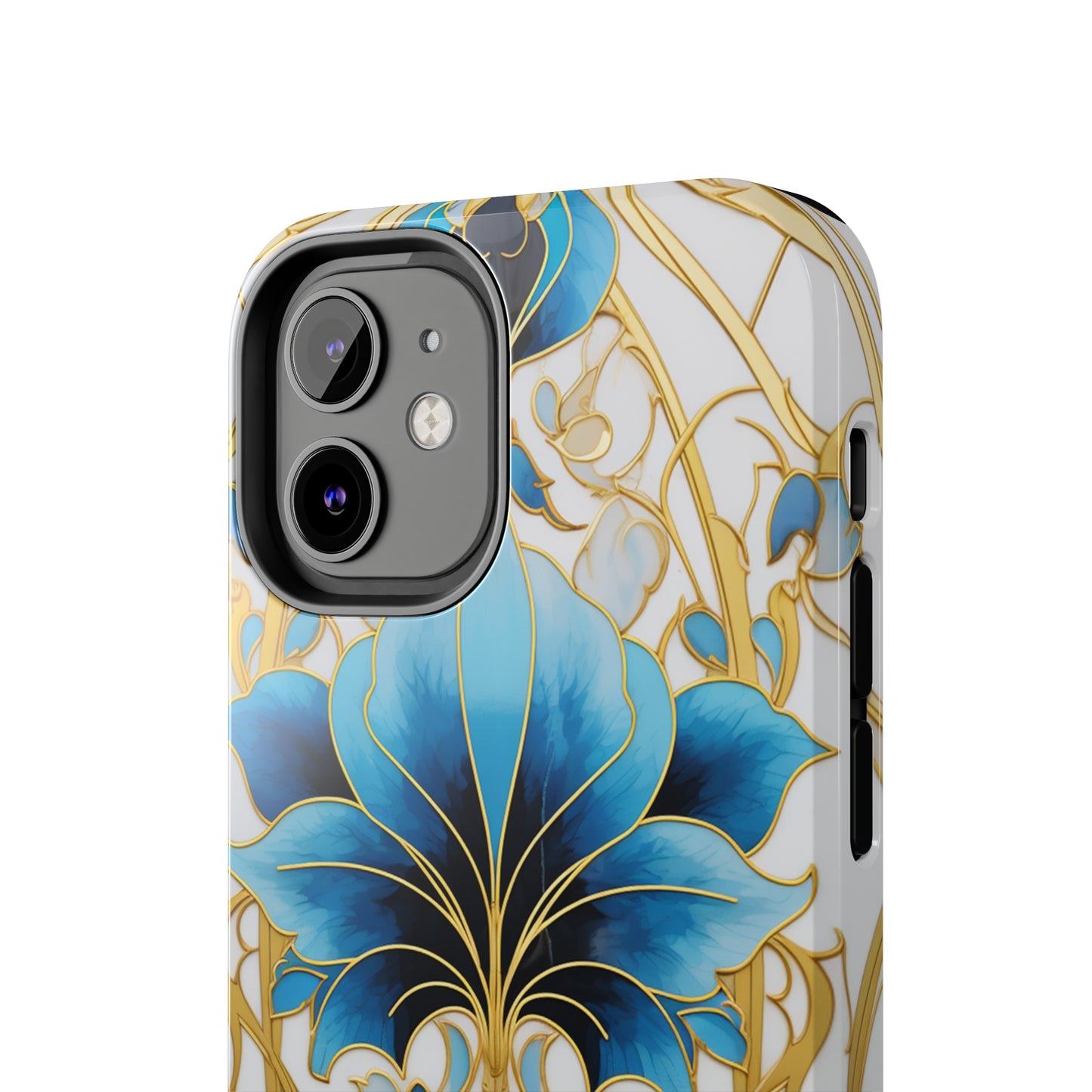 Floral Elegance: Art Deco Stained Glass iPhone Case | Vintage Glamour in Modern Protection iPhone Case for Models 11 through 14 Pro Max