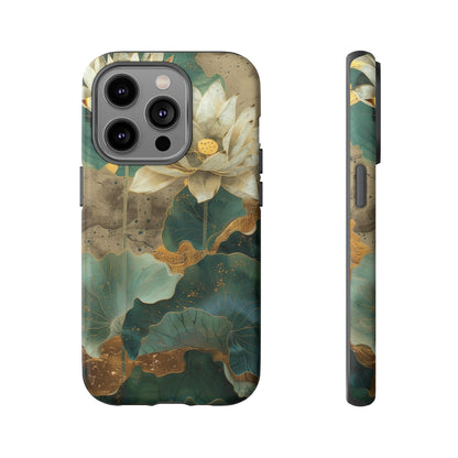 Zen Stained Glass Lotus Floral Design Phone Case