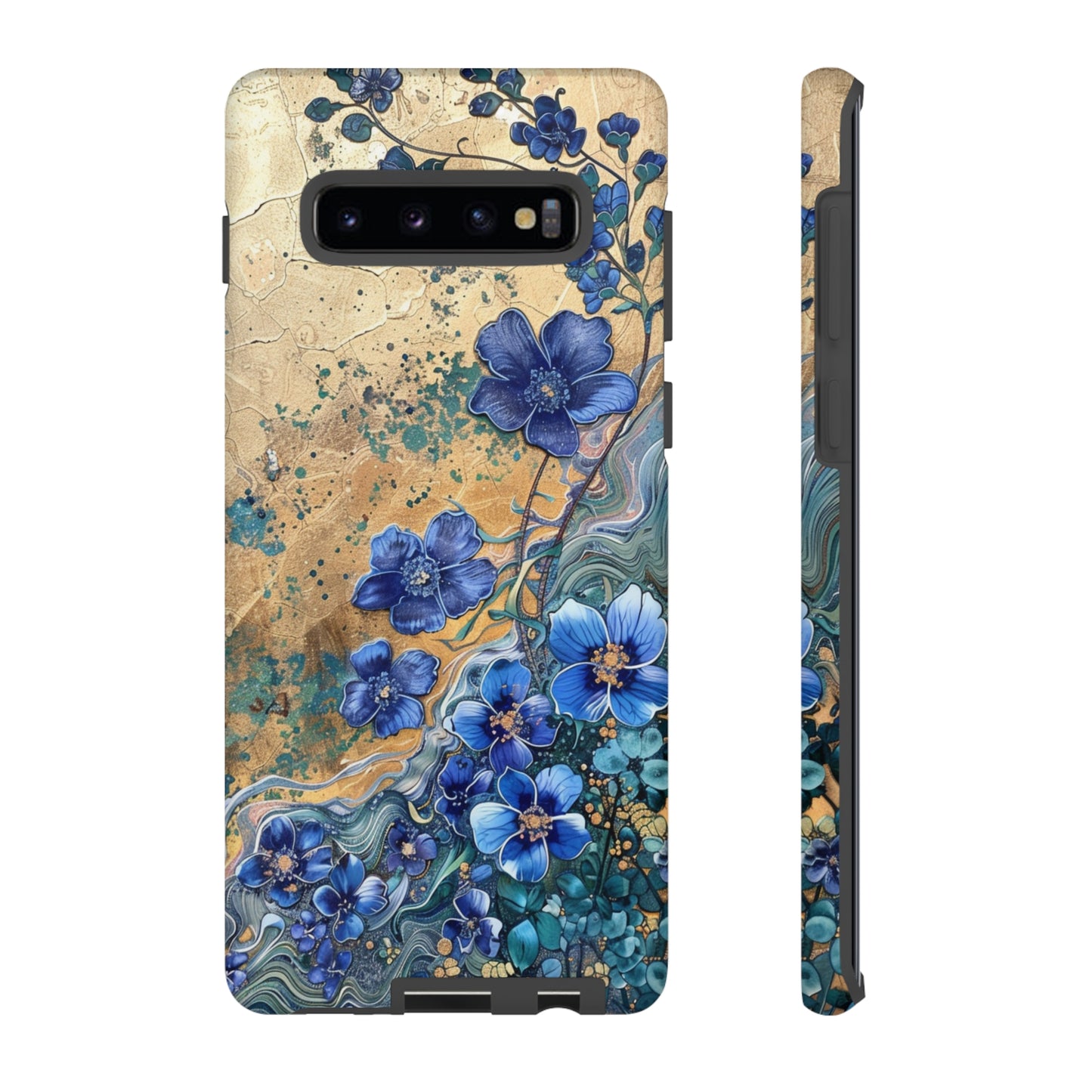 Forget Me Nots Vintage Color Splash Floral Design Phone Case