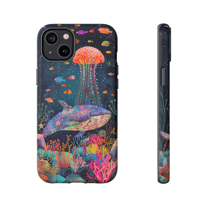 Whale Shark, Turtle, Jellyfish Phone Case