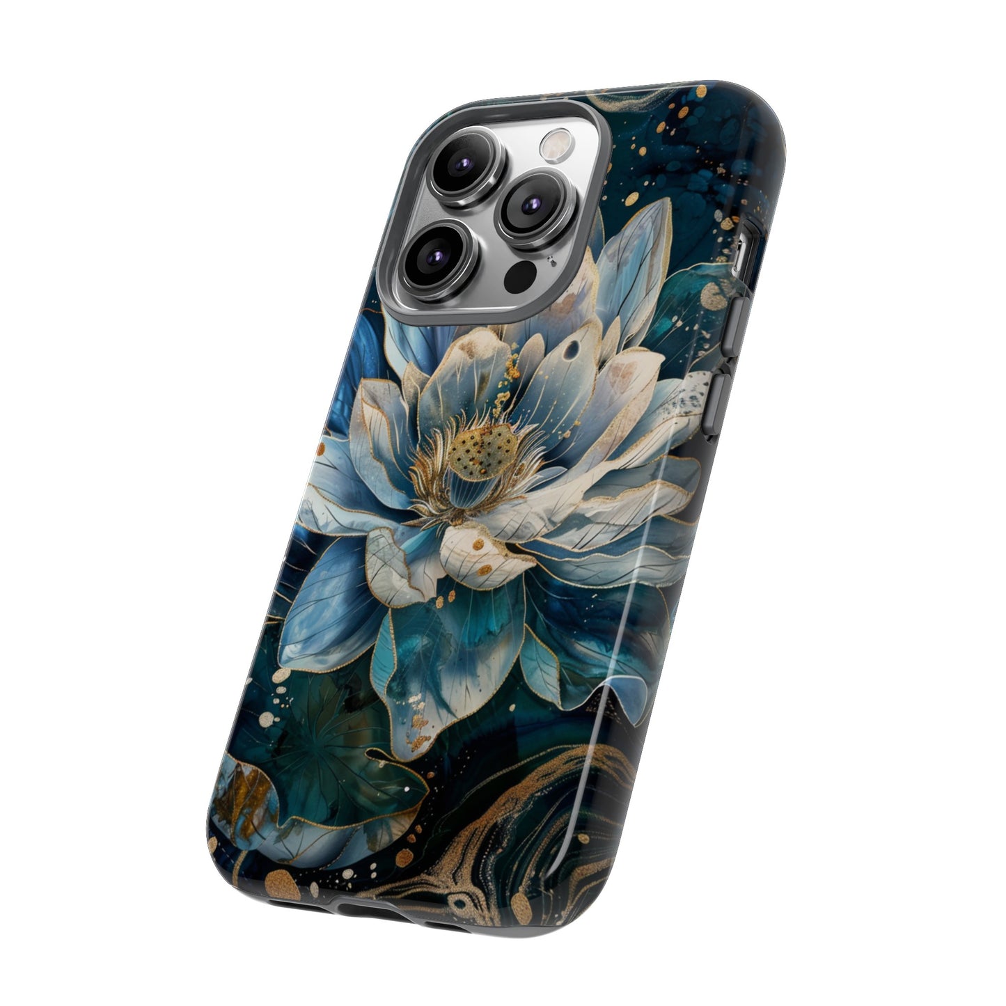 Zen Stained Glass Lotus Floral Design Phone Case