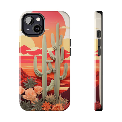 Cactus Desert Sunset iPhone Case