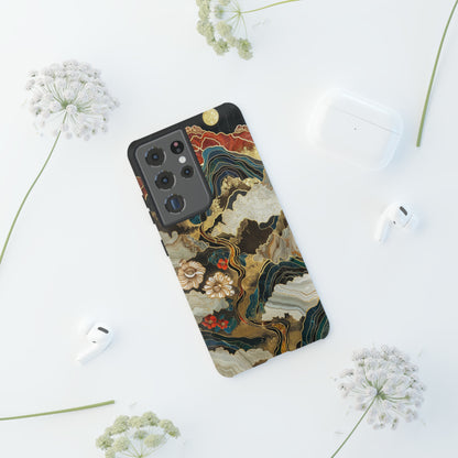 Chiyogami Stained Glass Floral Mountain Phone Case