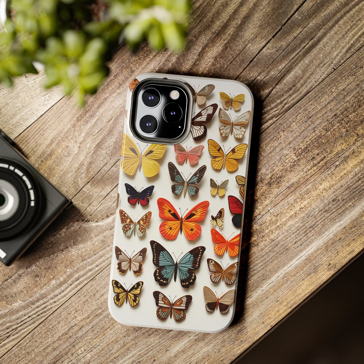 Elegant Embroidery: Delicate Butterfly iPhone Case – Crafted with Precision