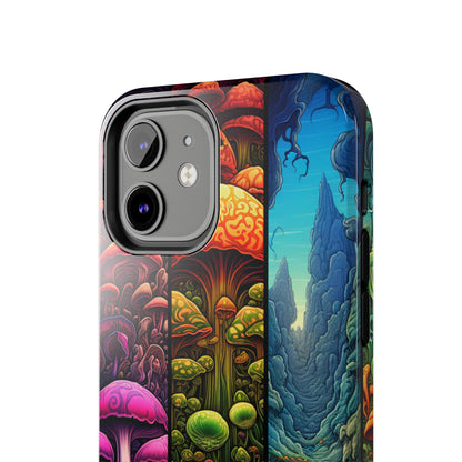 Life is just a fantasy, Mushroom, Flower Stained Glass iPhone Case | Psychedelic Natural Beauty