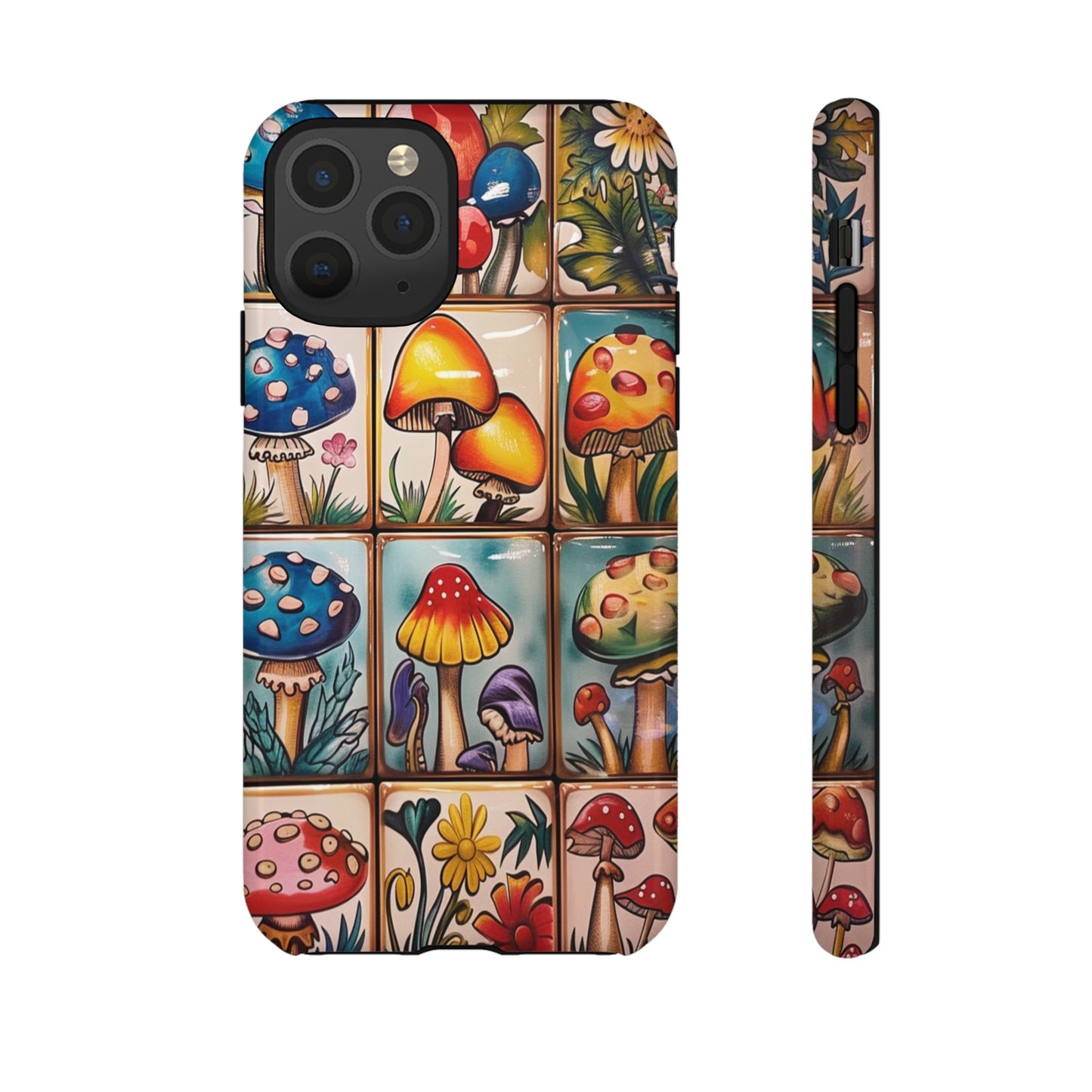 Trippy Magic Mushroom Tile  Abstract Art Phone Case