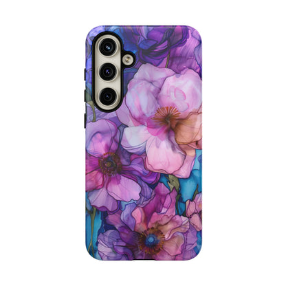 Purple Flower Stained Glass Phone Case