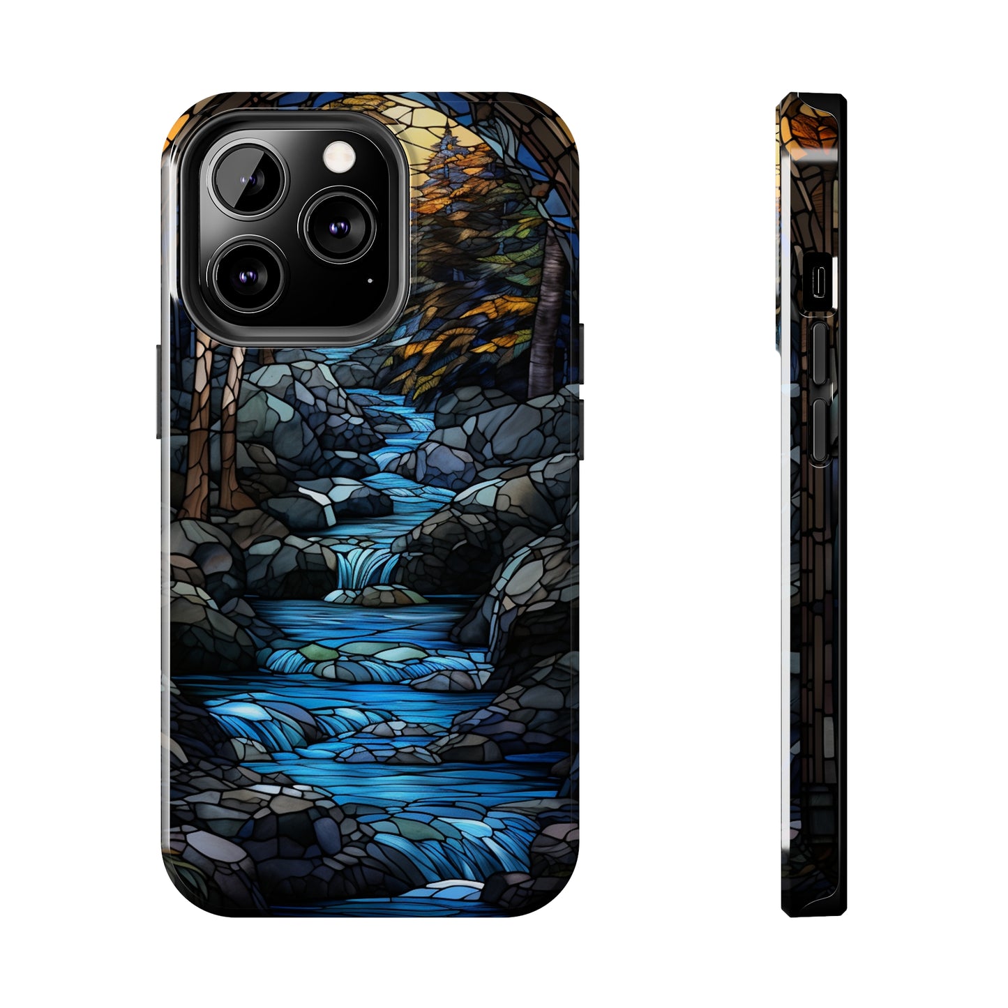Bohemian iPhone 12 case with stone bridge
