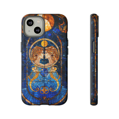 Gemini Astrology Stained Glass Phone Case