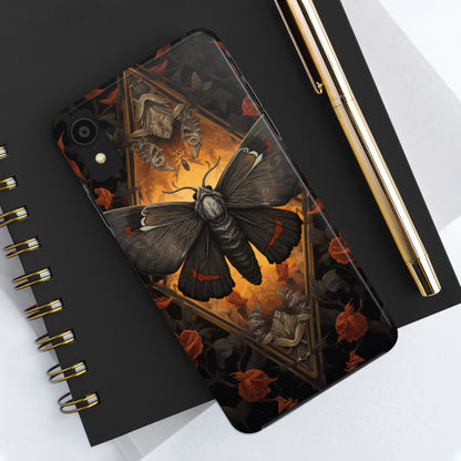 iPhone Case | Lost in Thought: Dark Academia Moth iPhone Tough Case