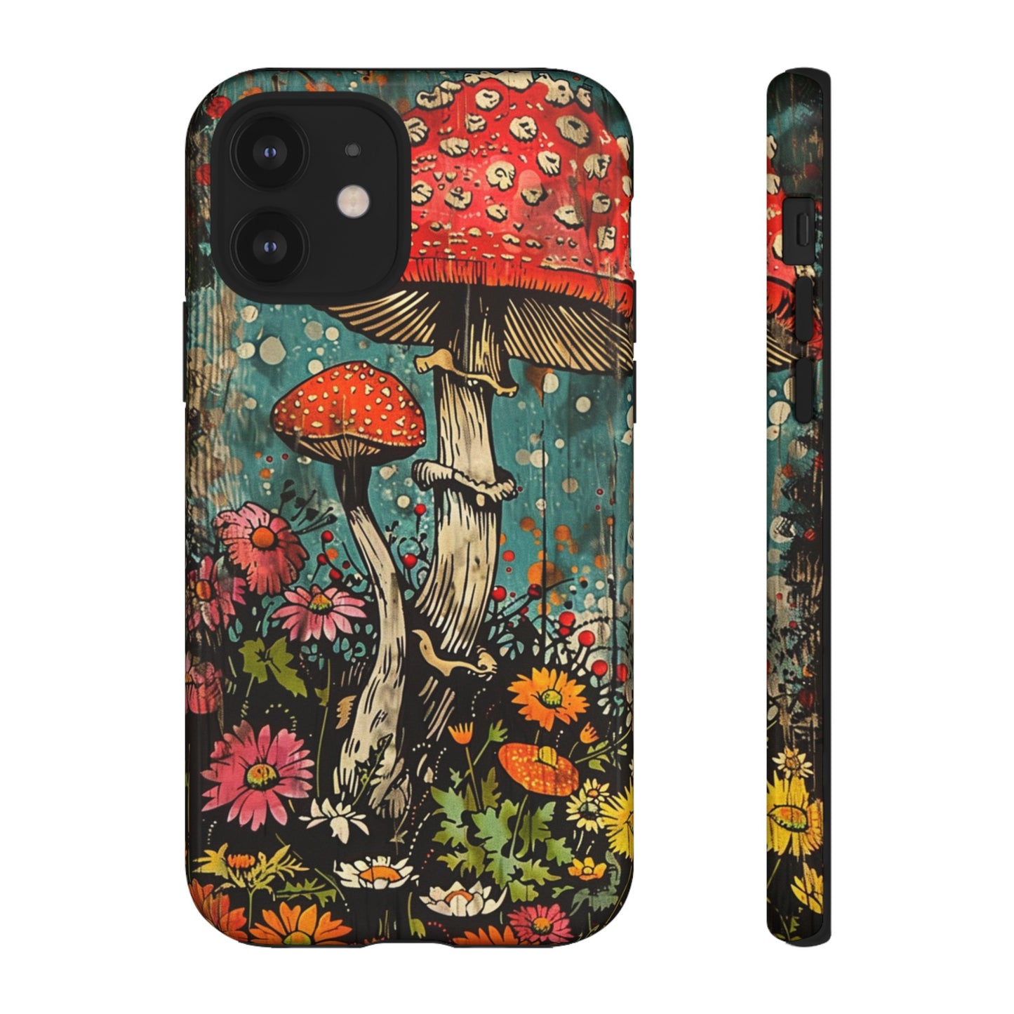 Trippy Magic Mushroom Retro Art Phone Case