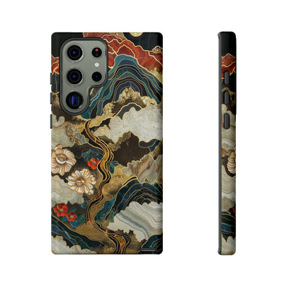 Chiyogami Stained Glass Floral Mountain Phone Case