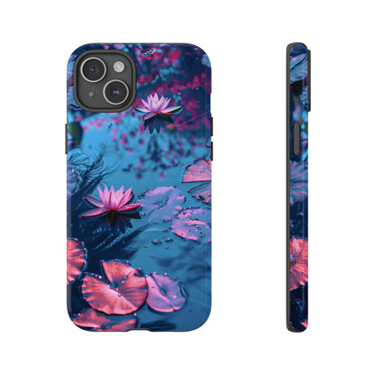 Magenta and Blue Color Zen Lily Pad Phone Case