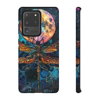 Full Moon Stained Glass Dragonfly Phone Cover