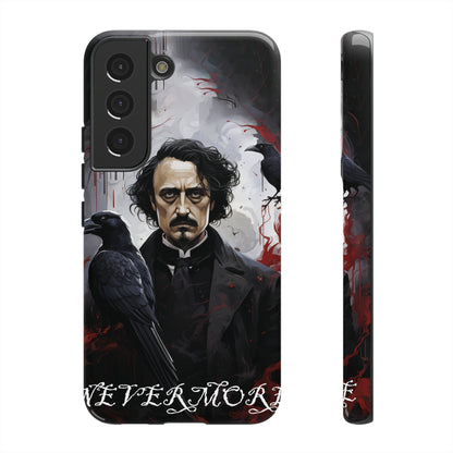 Nevermore Edgar Allen Poe, gothic Raven, Retro Samsung Galaxy Phone iPhone 15, 14 Plus 13 12 7 8 Se Horror Dark Academia Style goth Vibe