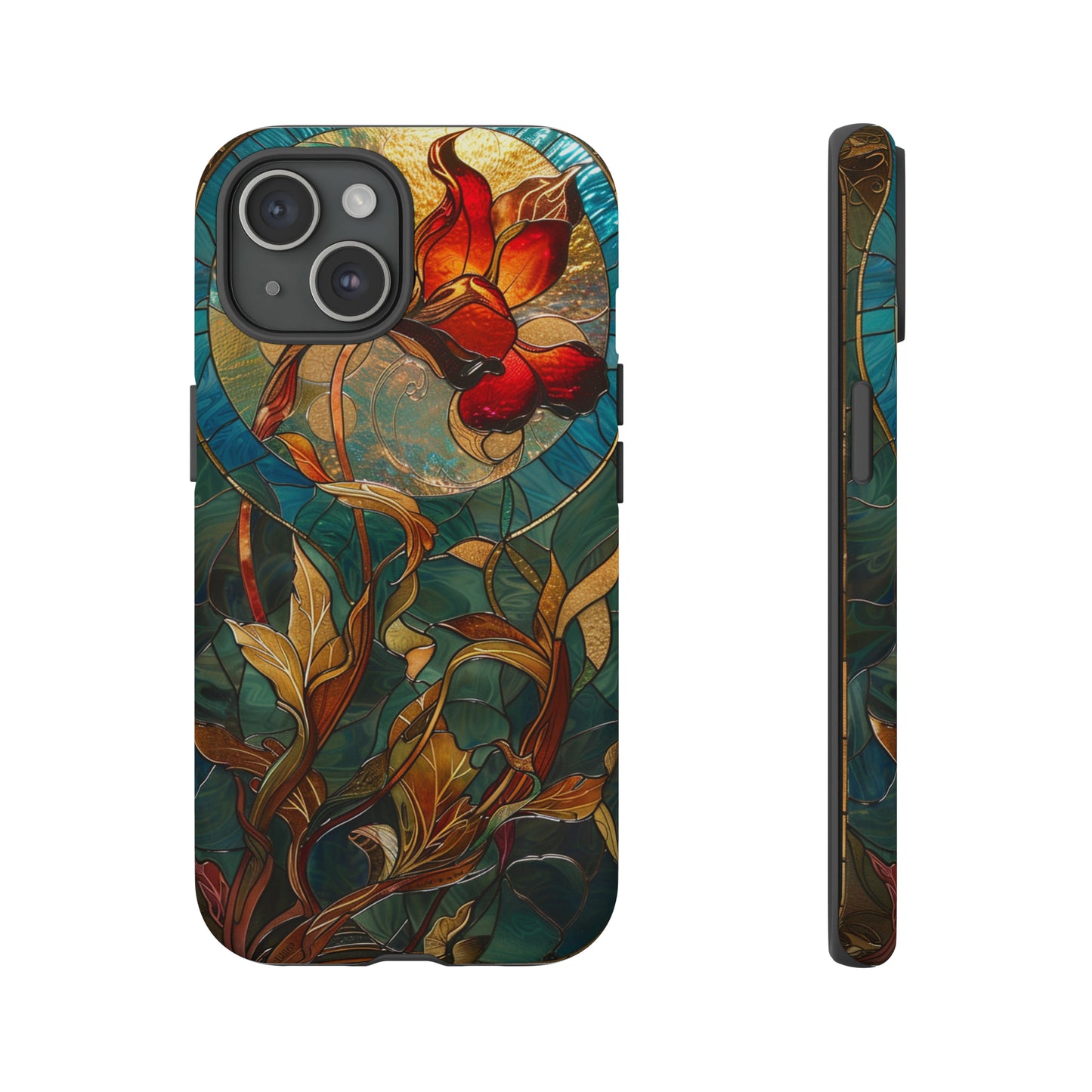 Art Nouveau Floral Full Moon Phone Case