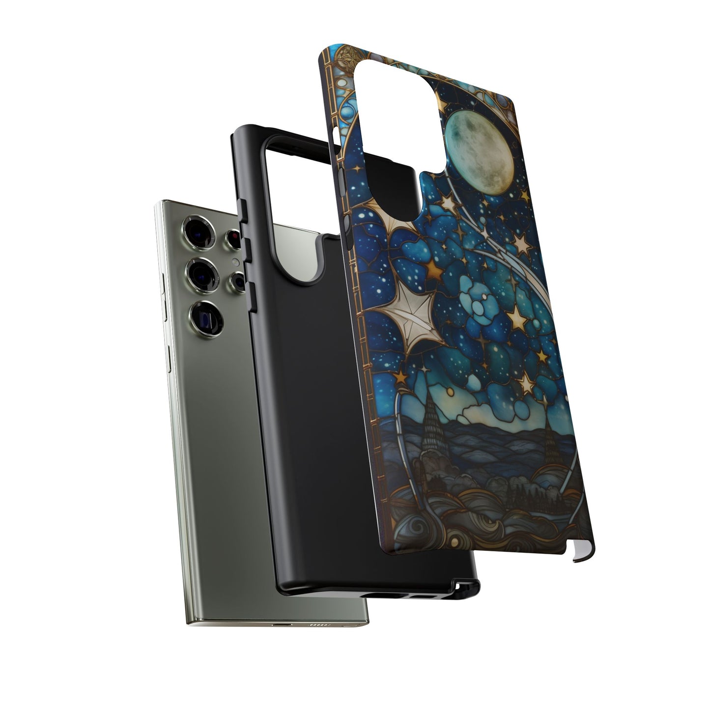 Boho Starry Night Stained Glass Artistry Phone Cover