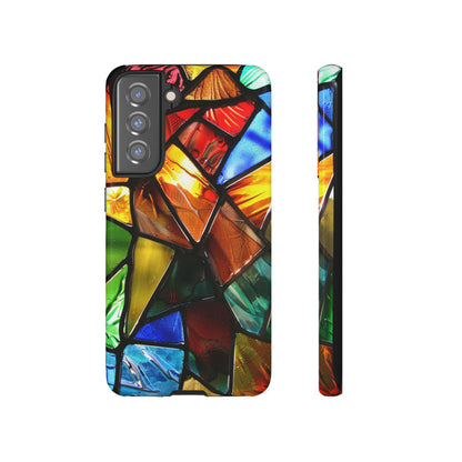 Color Explosion Abstract Stained Glass Phone Case