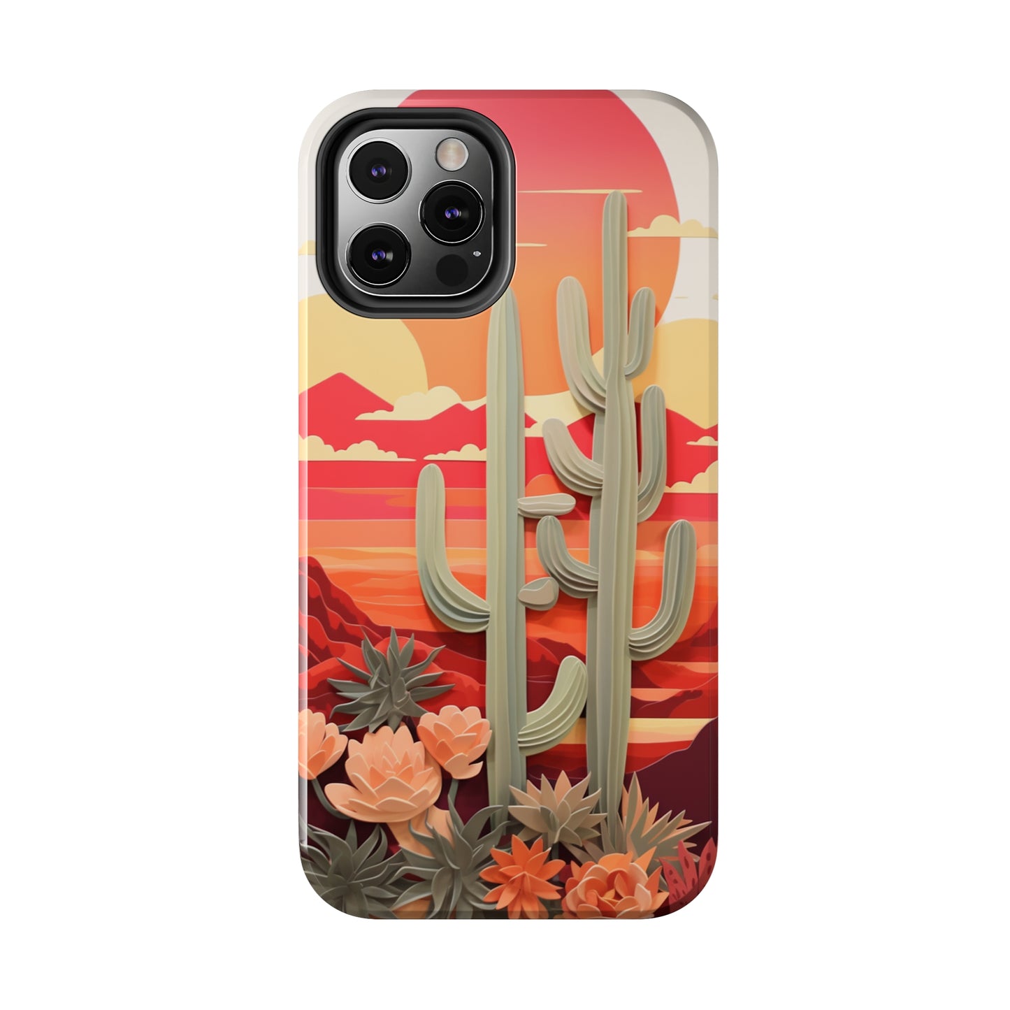 Cactus Desert Sunset iPhone Case