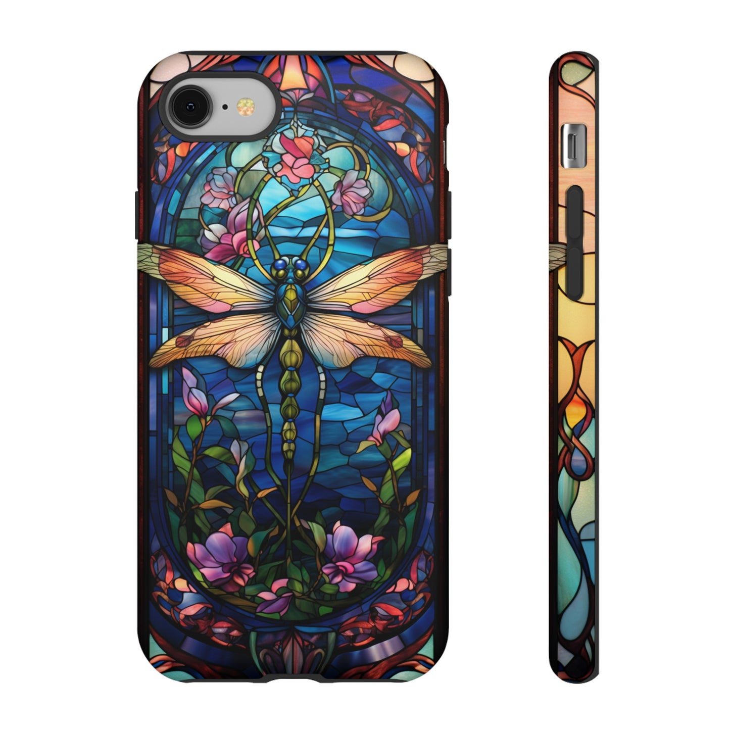 Art Nouveau Stained Glass Dragonfly Phone Case