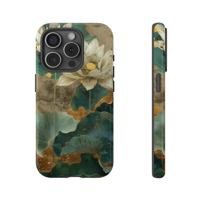 Zen Stained Glass Lotus Floral Design Phone Case