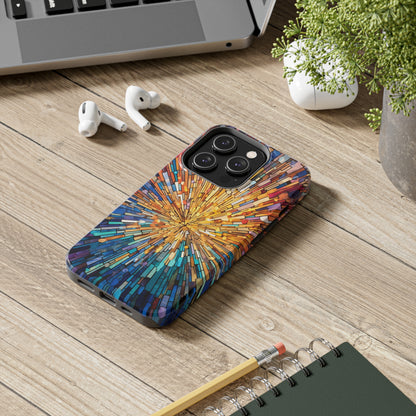 Stained Glass Sunburst Magic Tough iPhone Case | Embrace Vibrant Style and Reliable Protection