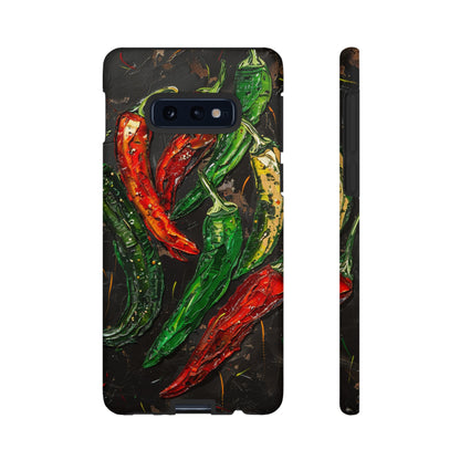 Green and Red Chili Peppers Phone Case