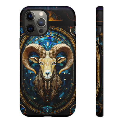Aries Astrology Stained Glass Design Phone Case