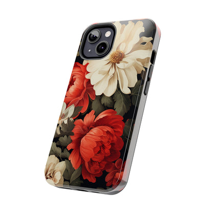 Vintage Floral Aesthetic Phone Tough Case | Antique Elegance for iPhone