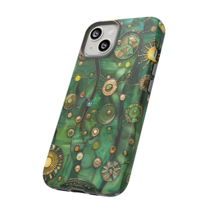 Green Celestial Stained Glass Mosaic Phone Case