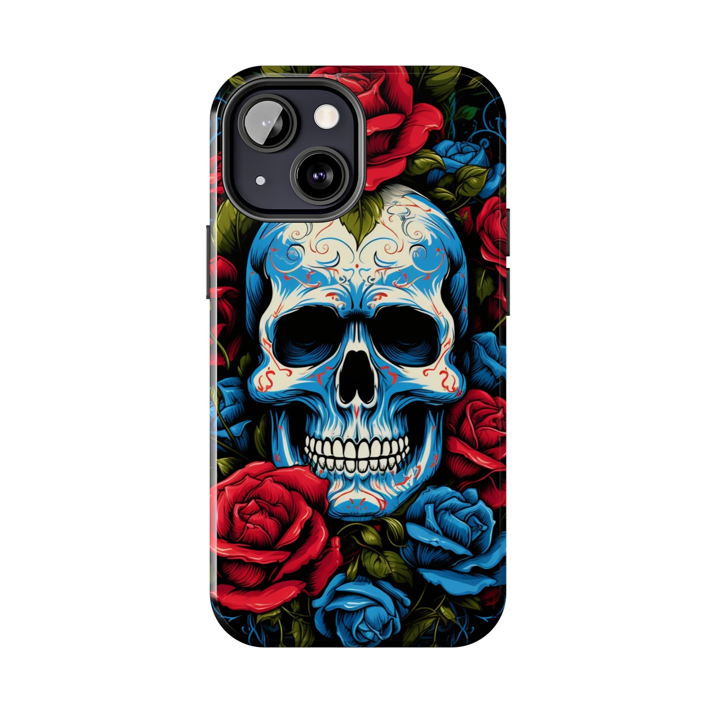 Skull and Roses iPhone Case | Edgy Elegance and Timeless Beauty