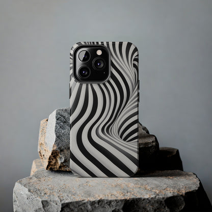 Twist Your Perception: Optical Illusion Tough Case for Apple iPhone Models – Where Art Meets Function