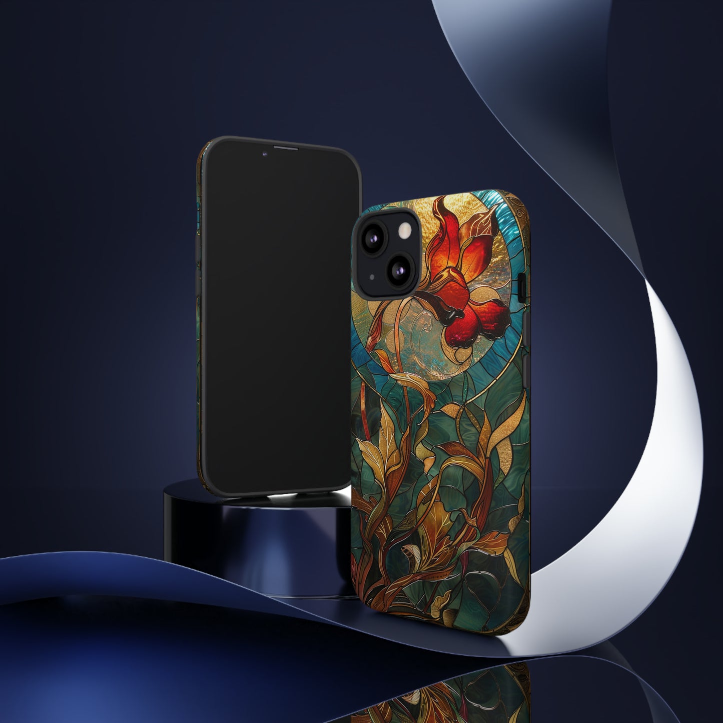 Art Nouveau Floral Full Moon Phone Case